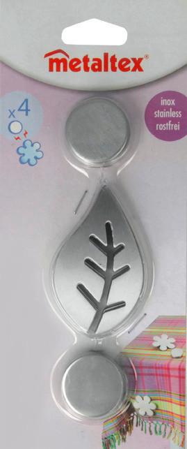 Asztalterítőnehezék-szett 4db Table - fém (9,8/22,8/1,8cm) - Metaltex