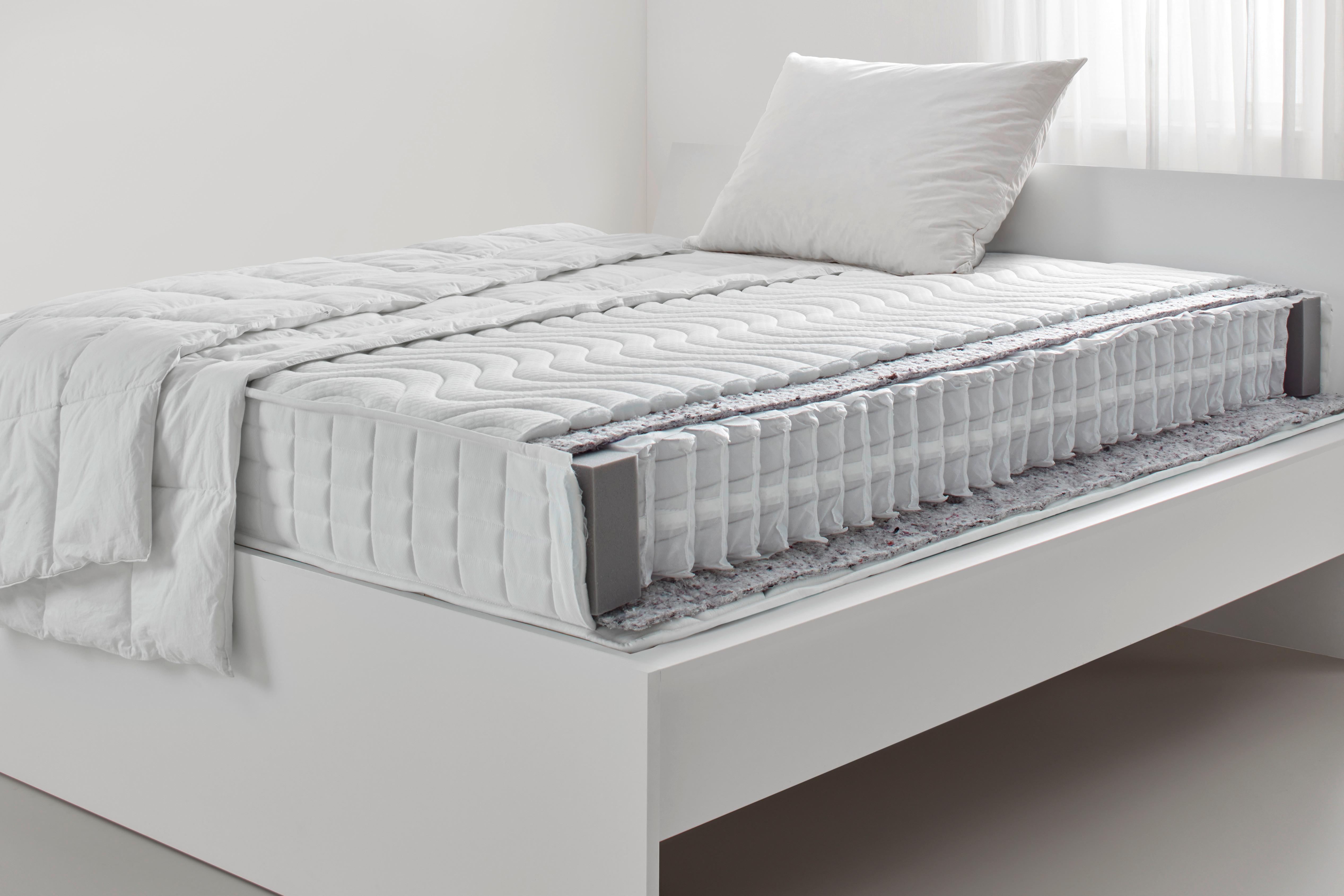 Taschenfederkernmatratze Dreamliner H3 ca. 140x200cm - Weiss, Textil (140/200cm) - Nadana