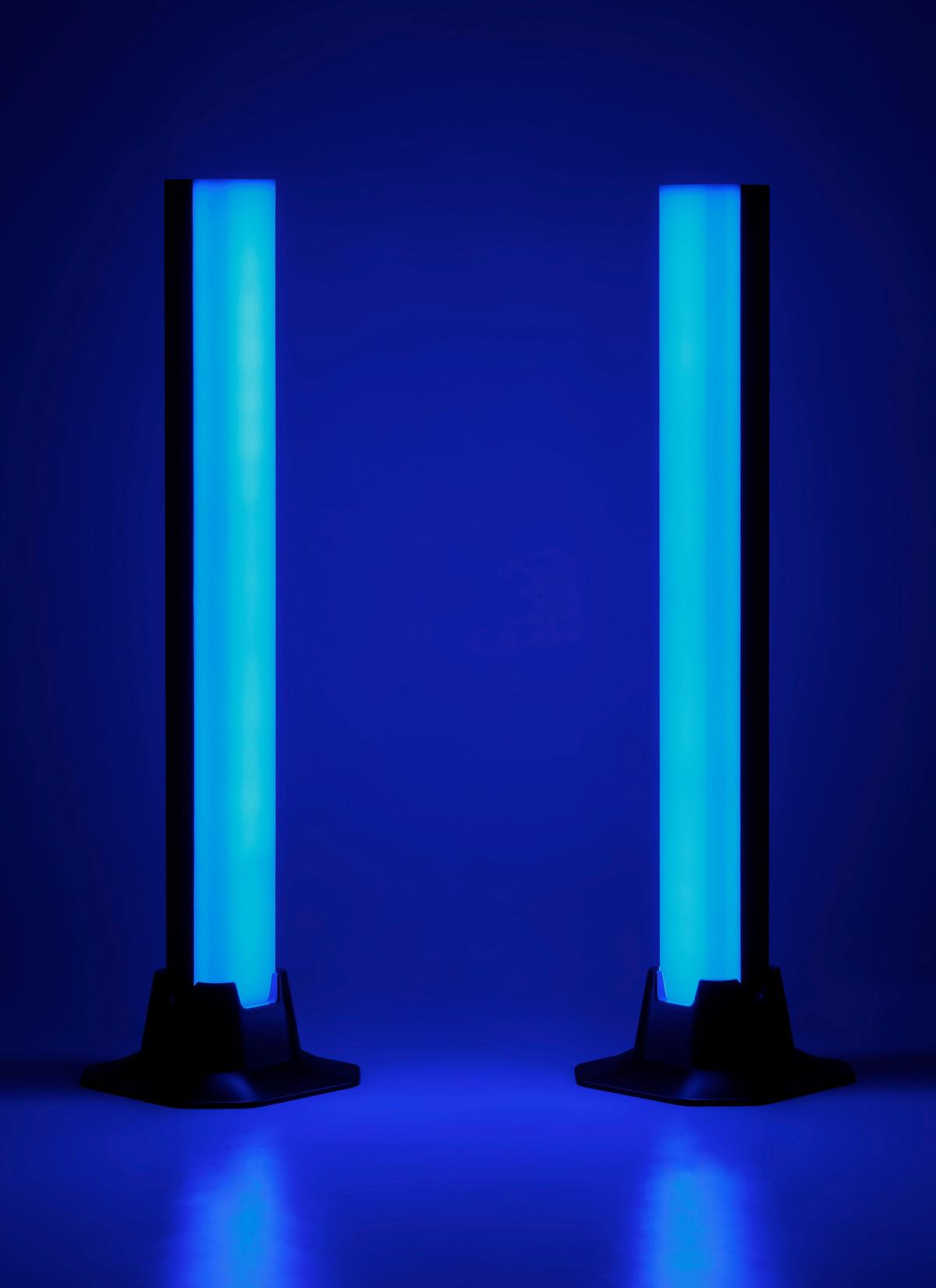 LED Asztali Lámpa Rizi 2db - fekete, Modern, műanyag (9/3/32cm) - Mömax