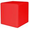 Tabure Colorfull Cube - rdeča/bež, Moderno, umetna masa/tekstil (40/40/42cm) - Mömax