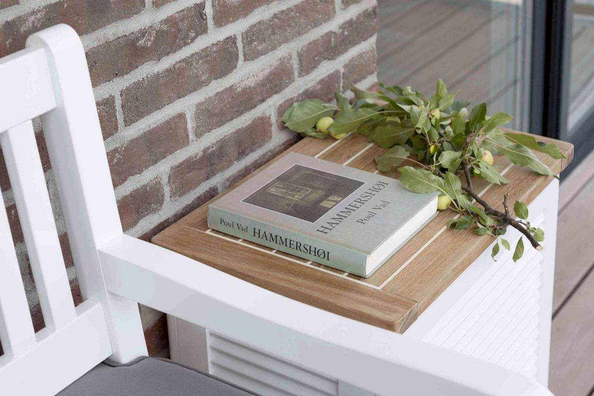 TRUHE CLASSIC 5066112 - Weiß/Teakfarben, ROMANTIK / LANDHAUS, Holz (45/48/31cm) - MID.YOU