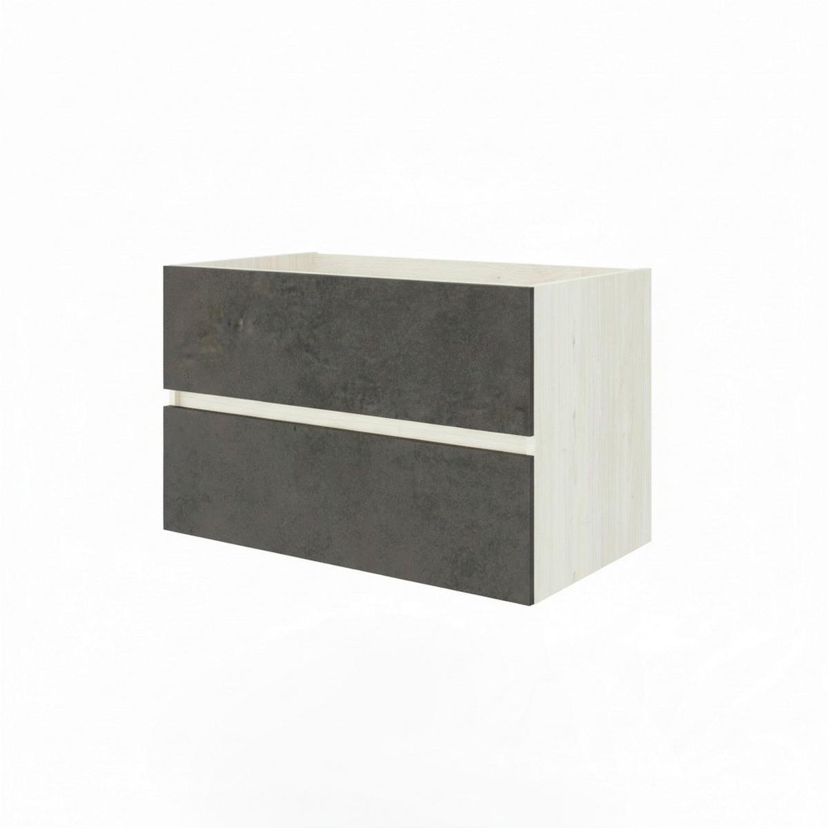 Element Ispod Umivaonika Easy - hrast Bianco/siva, Moderno, drvni materijal (80/51/46cm)