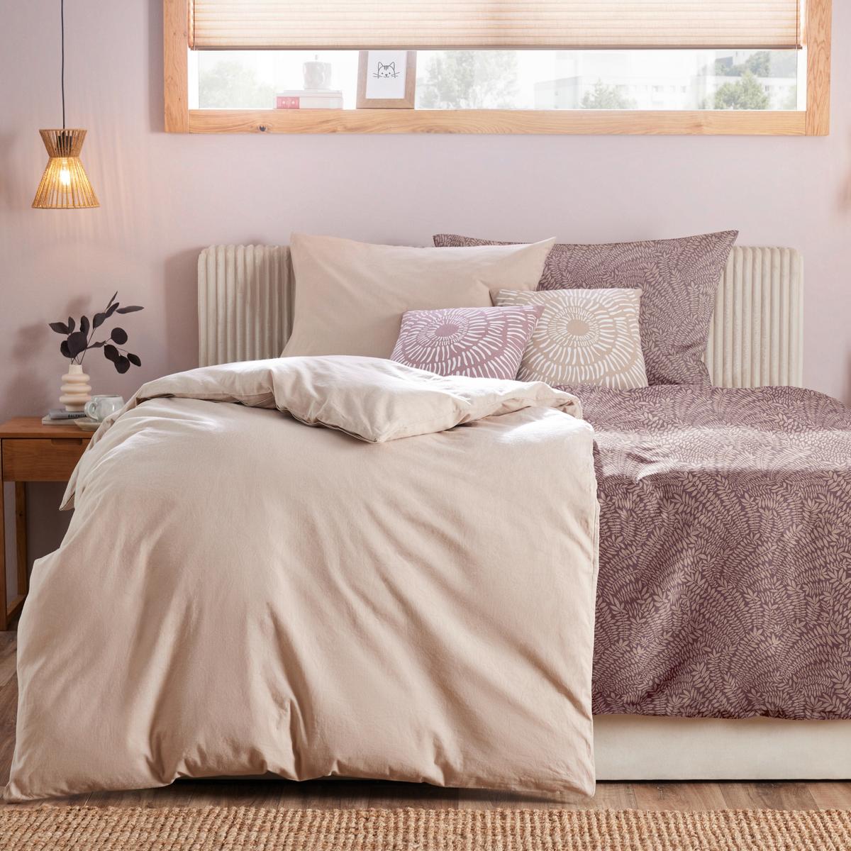 Bettwäsche Ilvy in Beige ca. 140x200cm - Beige, MODERN, Textil (140/200cm) - Modern Living
