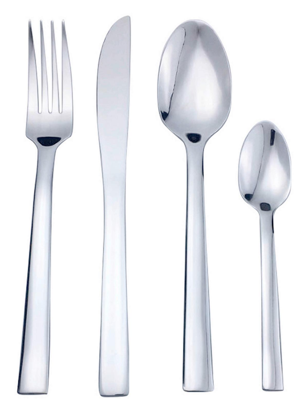 Besteckset Uschi Silber, 16-teilig - Edelstahlfarben, Metall - Based