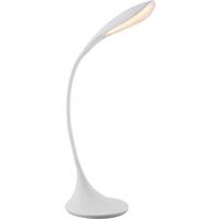 Namizna Led-svetilka Flexo, S Sijalko - bela, Design, kovina/umetna masa (51/67cm) - Globo