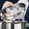 SET DE CASSEROLES SILVER LINE - clair/couleur inox, KONVENTIONELL, verre/métal - Gourmesto