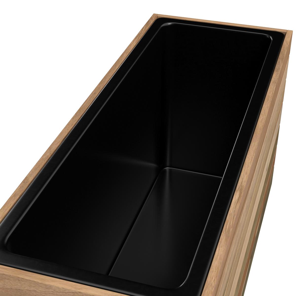 Hochbeet Christo 2 Schwarz/Akazienfarben - Schwarz/Akaziefarben, Natur, Holz/Kunststoff (69/34,5/26cm) - Mömax