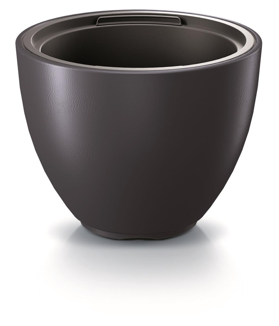 Kaspó Heos Classic - antracit, Basics, műanyag