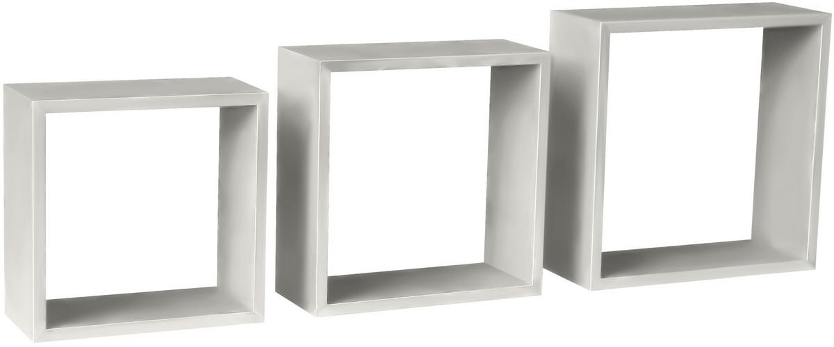 Set Zidnih Polica Simple 3 - Moderno, drvni materijal/plastika (30-27-24/30-27-24/12cm) - Best Price