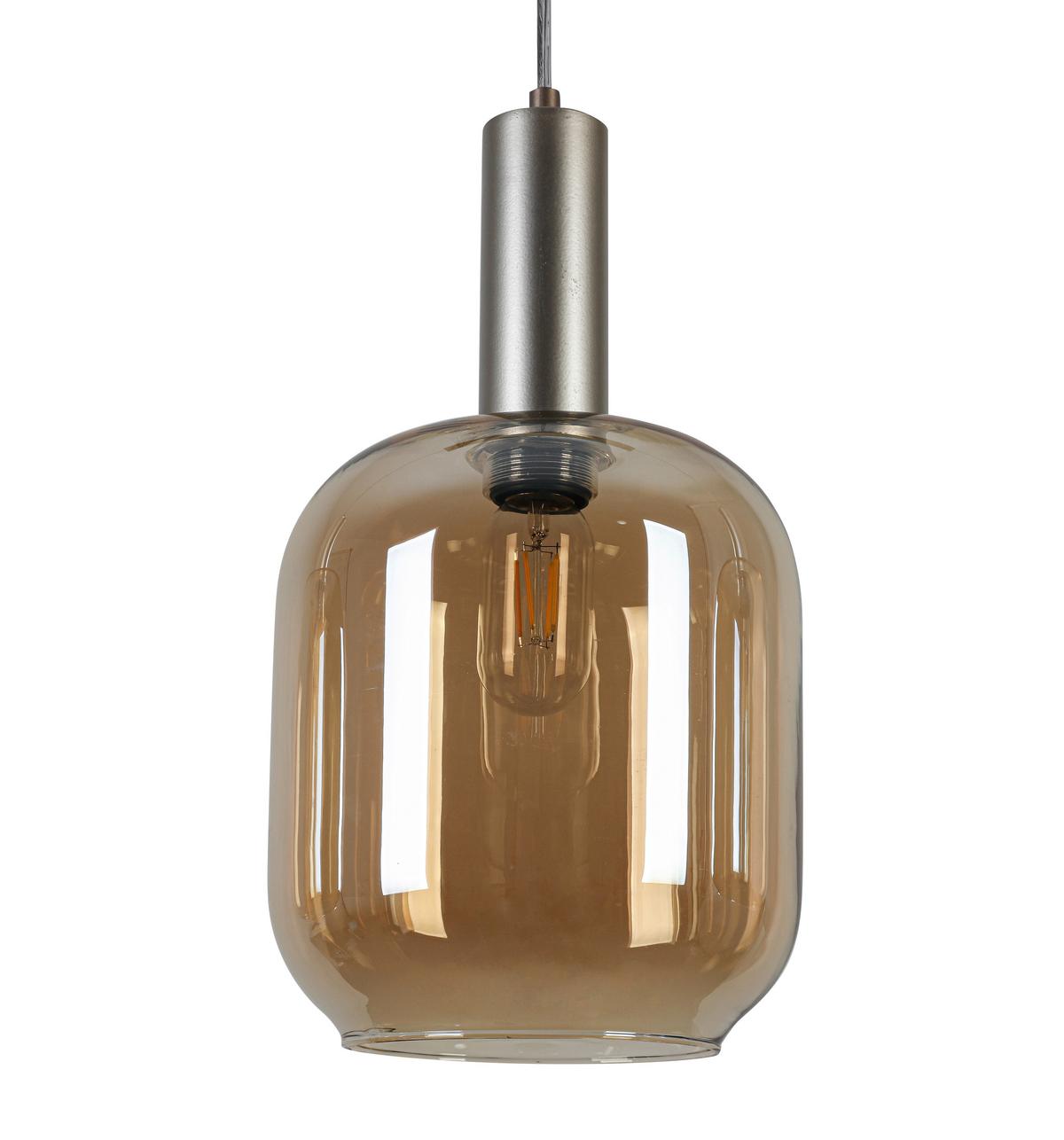 Hängeleuchte Siop Transparent/Bernstein max. 40W - Champagner/Transparent, MODERN, Glas/Kunststoff (80/20/120cm)