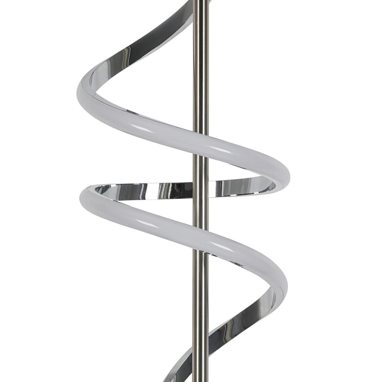 LED-Stehleuchte Lina Chrom/Nickelfarben max. 15 W - Chromfarben/Nickelfarben, Modern, Kunststoff/Metall (23/151cm) - Mömax