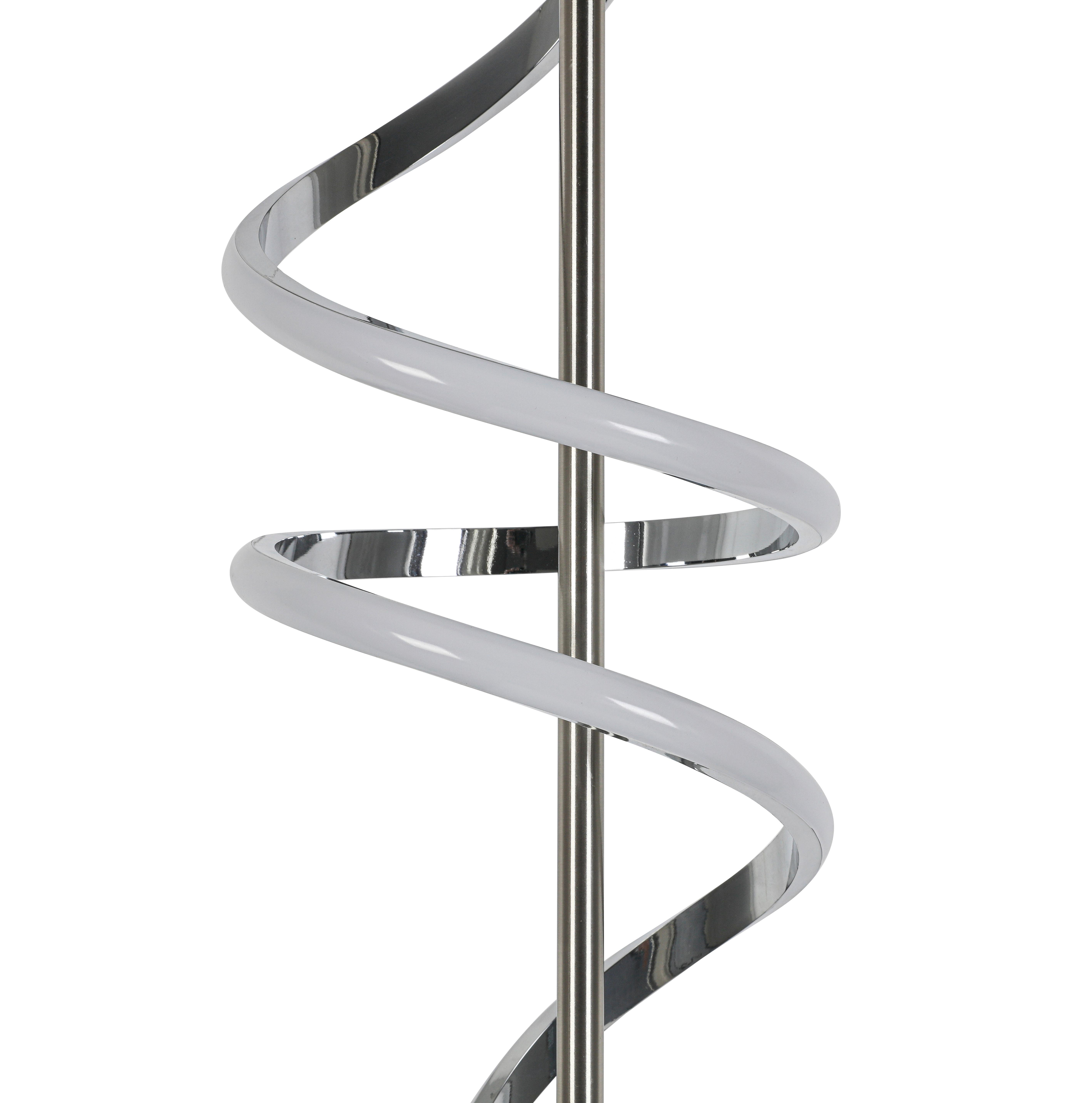 LED-GOLVLAMPA LINA - kromfärg/nickelfärgad, Modern, metall/plast (23/23/151cm) - Mömax