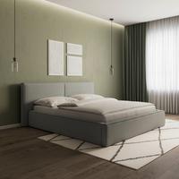 Polsterbett Serena ca. 180x200 cm Grau - Schwarz/Grau, MODERN, Holz/Holzwerkstoff (180/200cm) - Bessagi Home