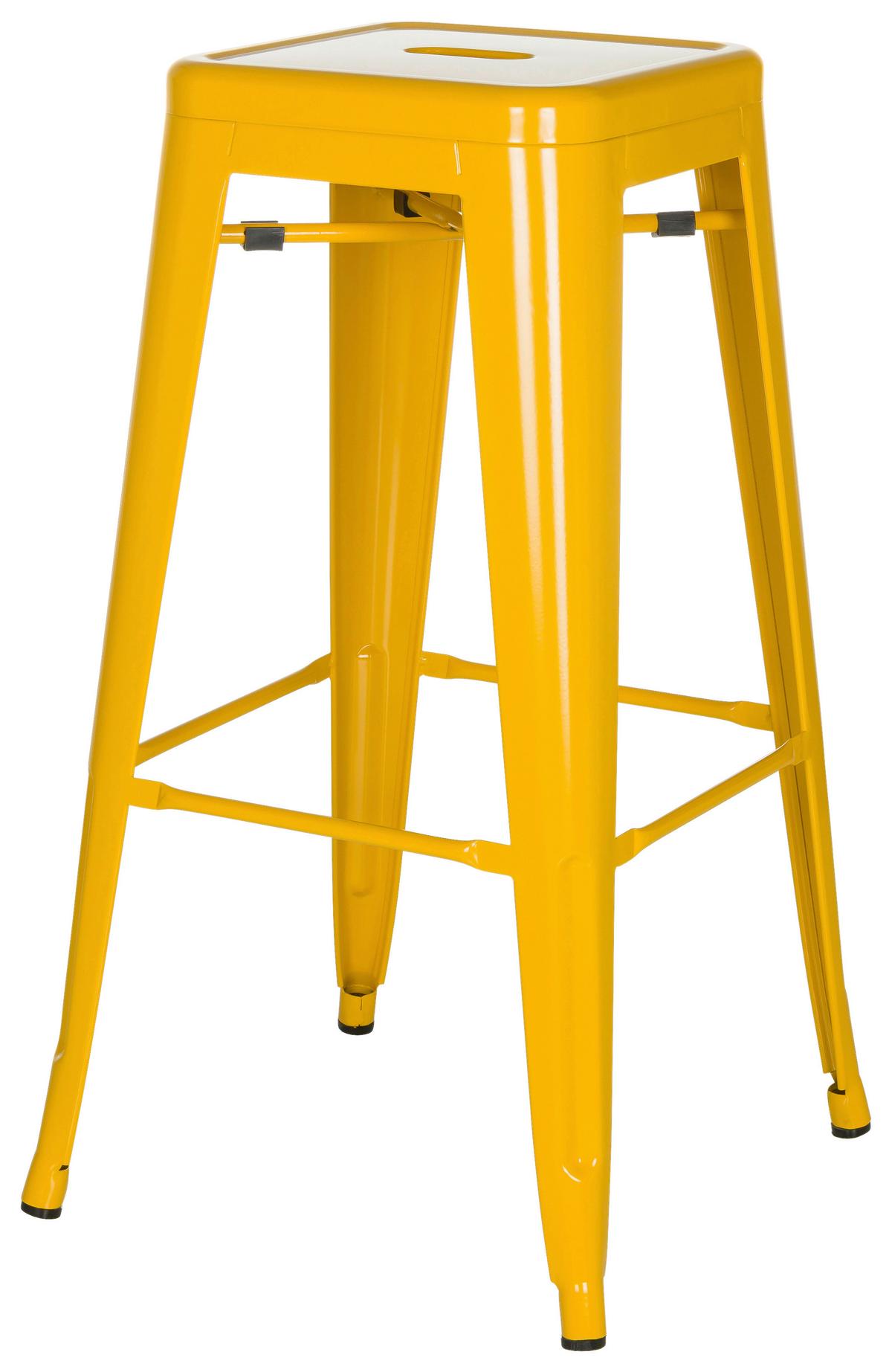 Barski Stol Vantaggio High, Rumena - rumena, Basics, kovina (44/77/44cm) - MID.YOU