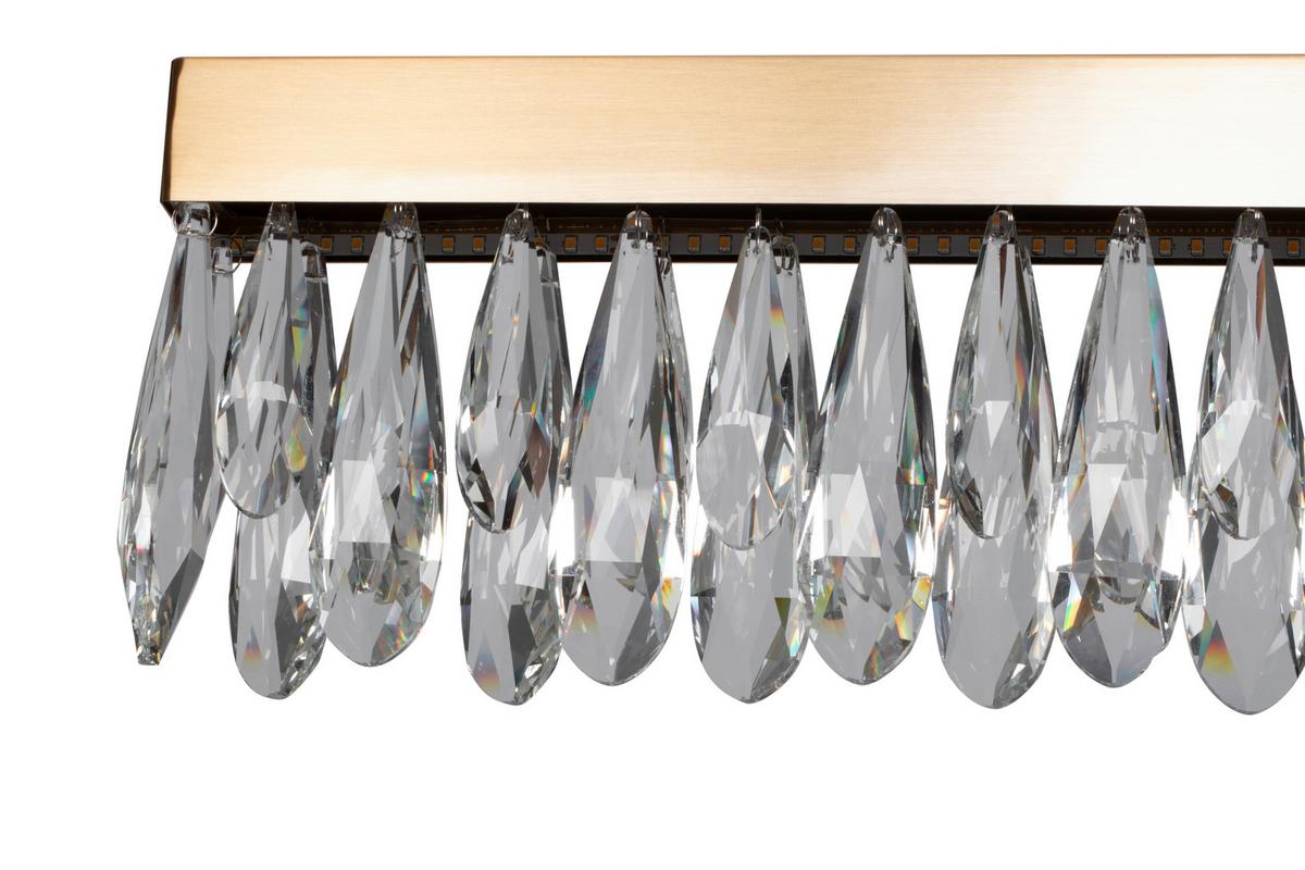 KRYSZTAŁOWA LAMPA WISZĄCA ANNA - przejrzysty, Trend, szkło (90/6/150cm) - Glandor