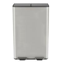 Treteimer Aliya Matt-Taupe - Taupe/Schwarz, Basics, Kunststoff/Metall (45/30/71cm) - Spirella