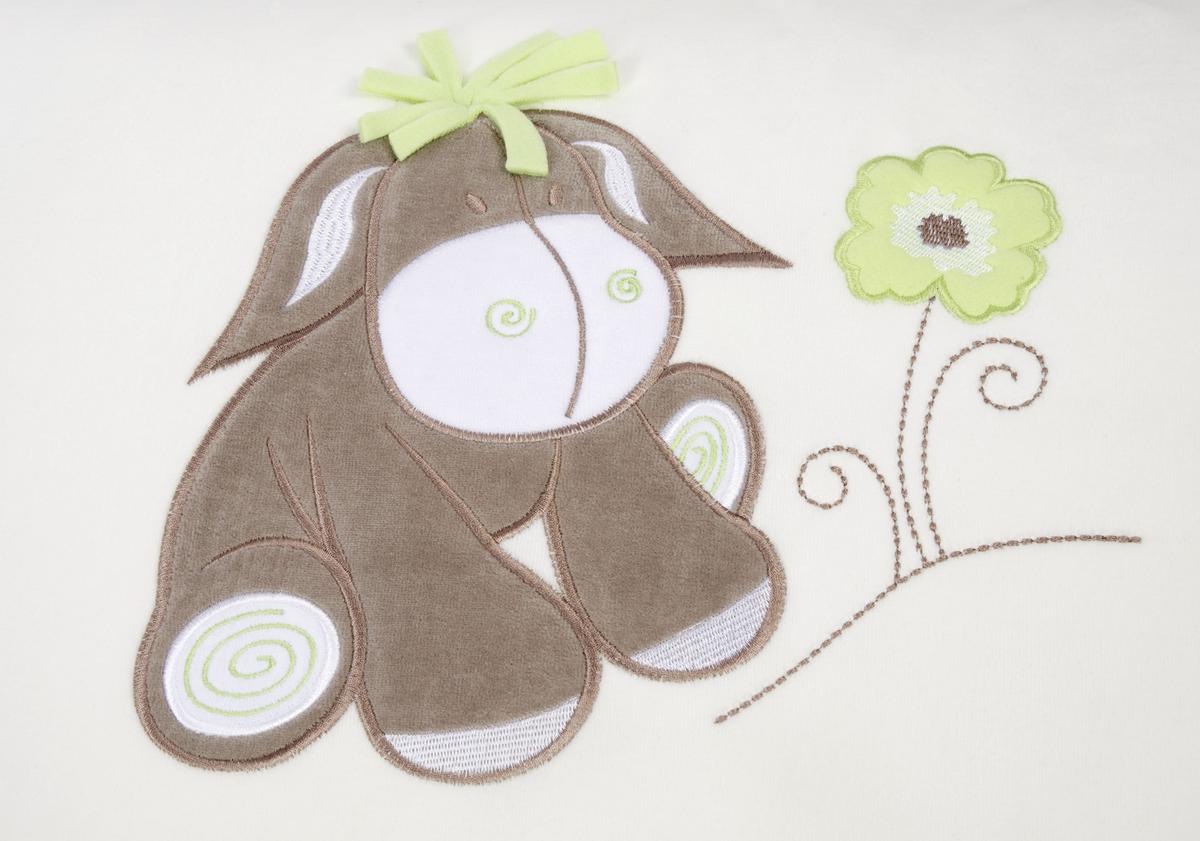 POŚCIEL NIEMOWLĘCA DIEGO - 2TLG SET - zielony/kremowy, Basics, tkanina (100/135cm) - Patinio