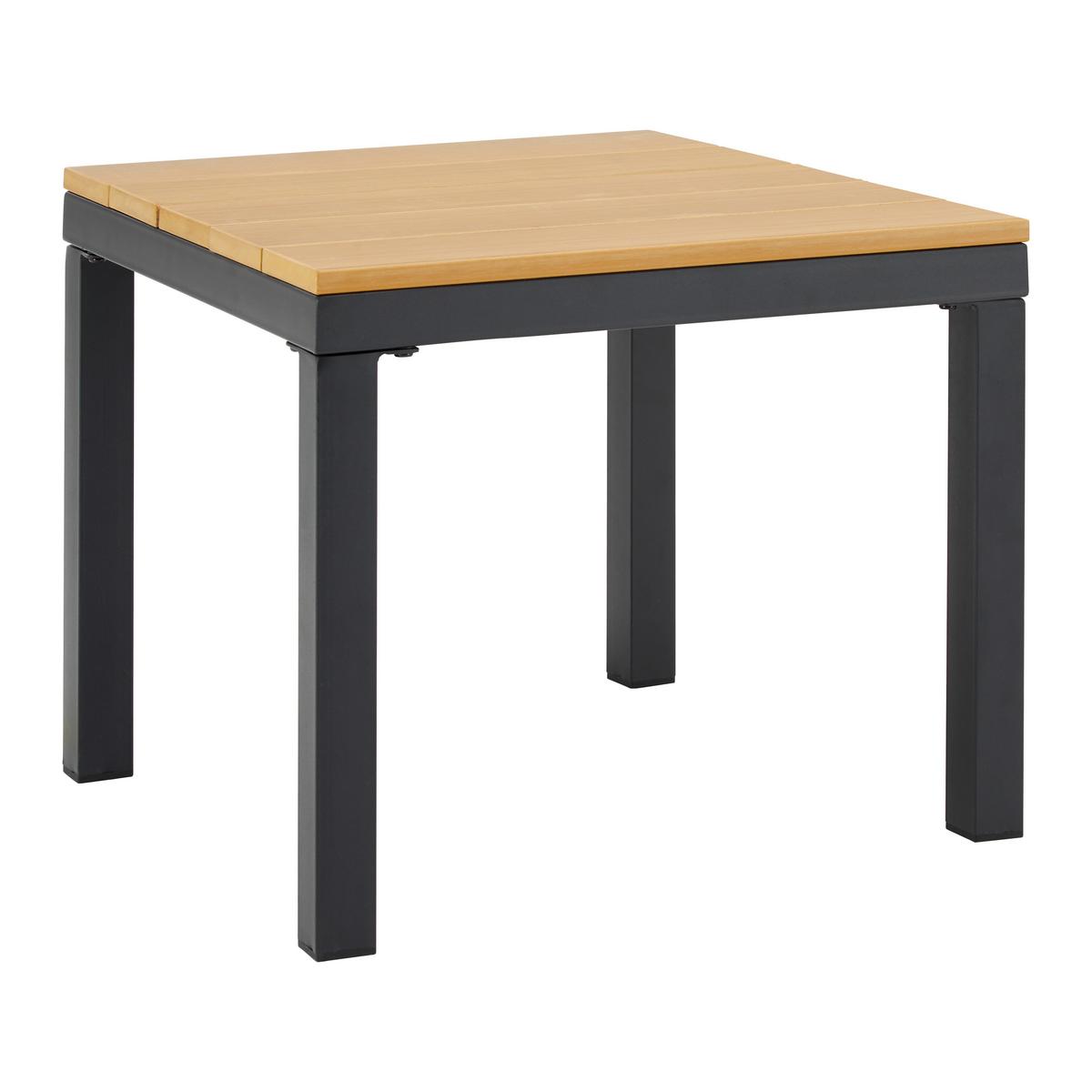 Loungegarnitur-Set Arianna Schwarz Metall/Outdoorstoff - Schwarz, MODERN, Kunststoff/Textil (146/76/75cm) - Bessagi Garden