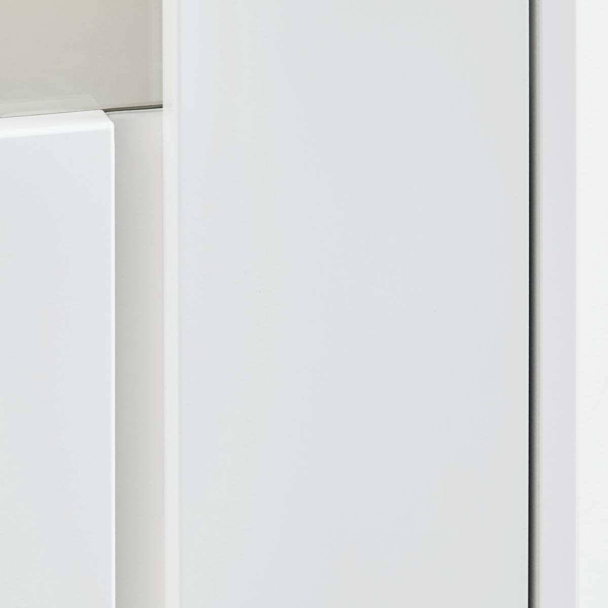 Vitrine in Weiss/Eiche Artisan - Chromfarben/Weiss, Modern, Glas/Holzwerkstoff (64/198/38cm) - Mömax