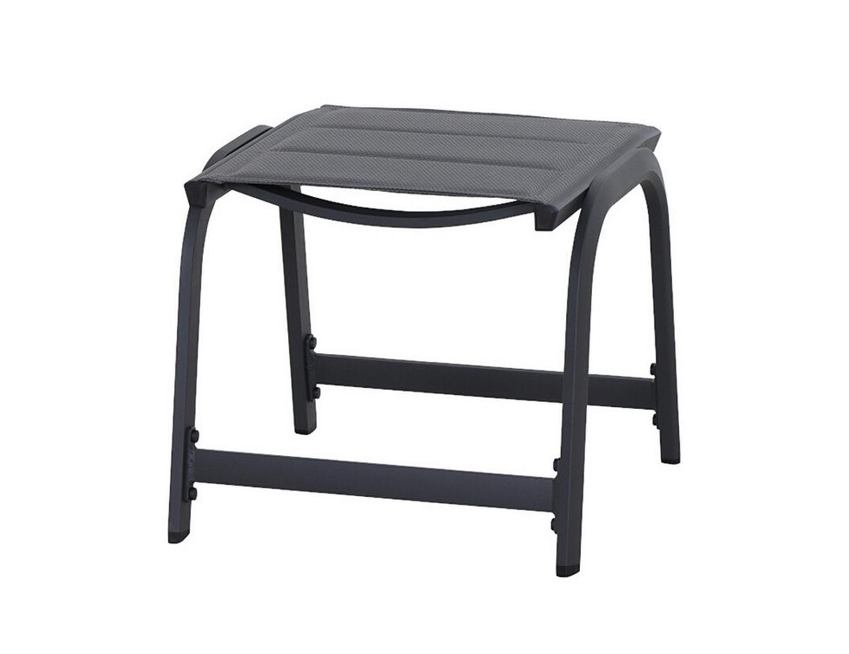 Gartenhocker Tesoro ca. 51x44x52 cm Anthrazit - Anthrazit, KONVENTIONELL, Kunststoff/Metall (51/44/52cm) - Siena Garden