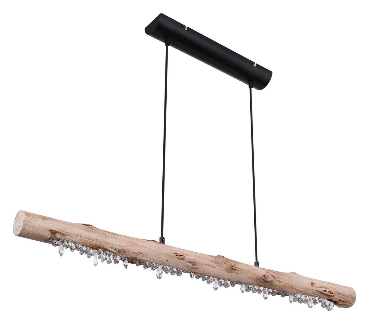 Svjetiljka Viseća 15354-15 Felicitas - prirodne boje/crna, Basics, drvo/metal (100/8/150cm) - Globo
