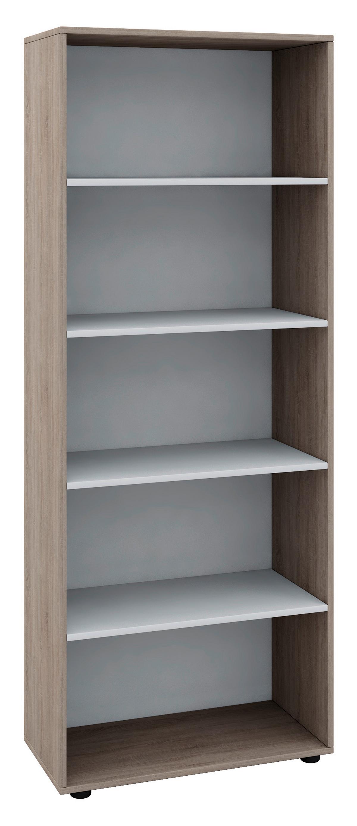 MEHRZWECKSCHRANK VANDOL I 5 OT - Schwarz/Sonoma Eiche, Design, Holzwerkstoff/Kunststoff (70/178/37cm) - MID.YOU