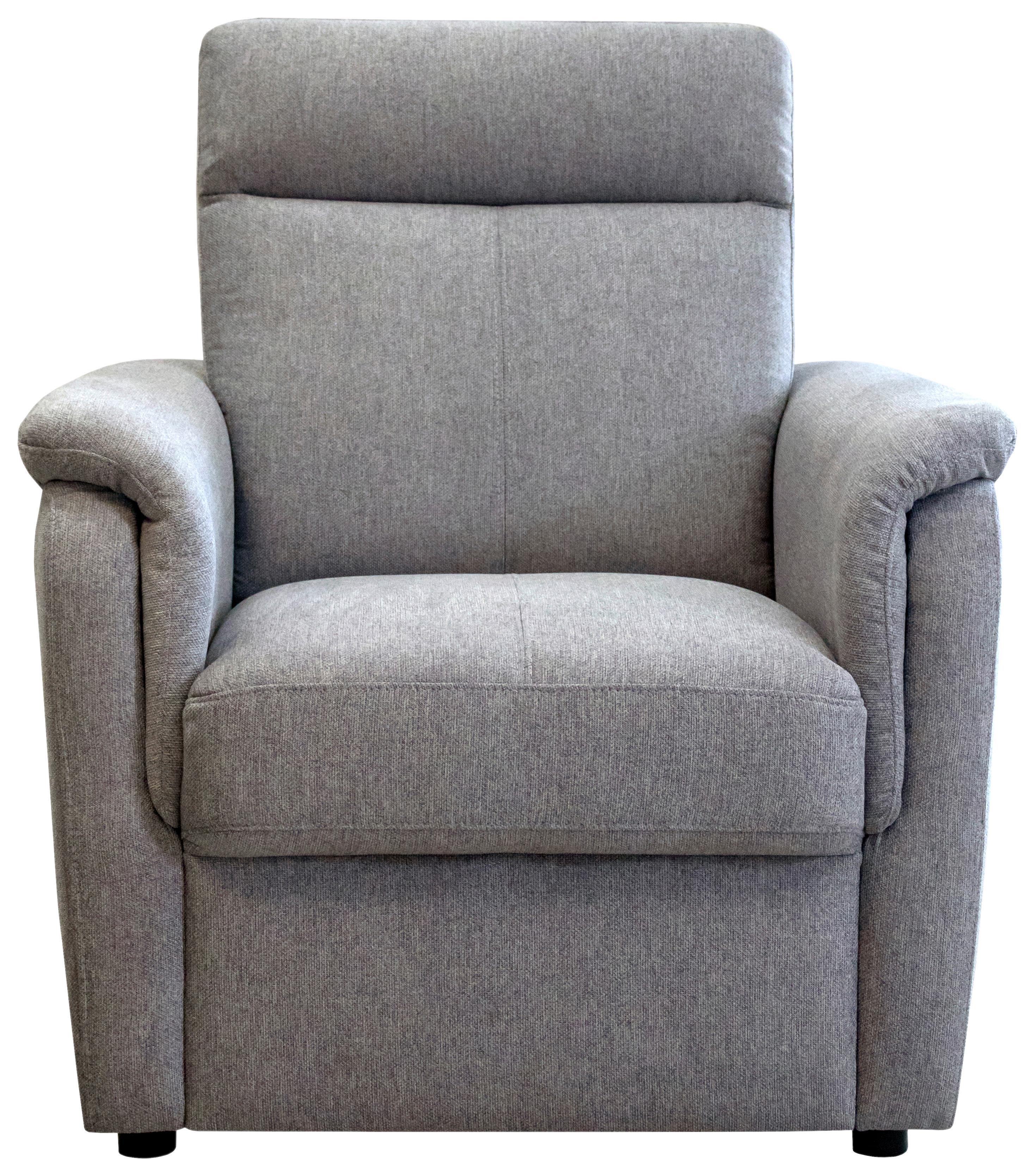 Fotel Iris - világosszürke, Modern, textil/fa (93/100/94cm)