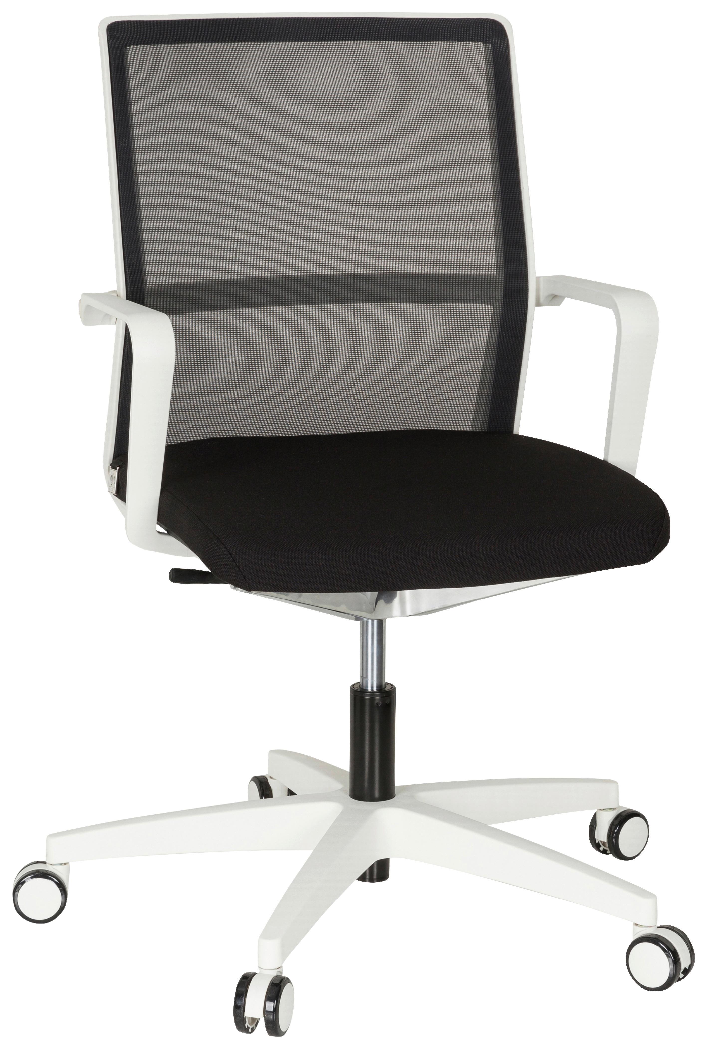 Pisarniški Stol Move-tec Net 3d, Črna, Bela - črna/bela, Moderno, umetna masa/tekstil (57/105/55cm) - MID.YOU