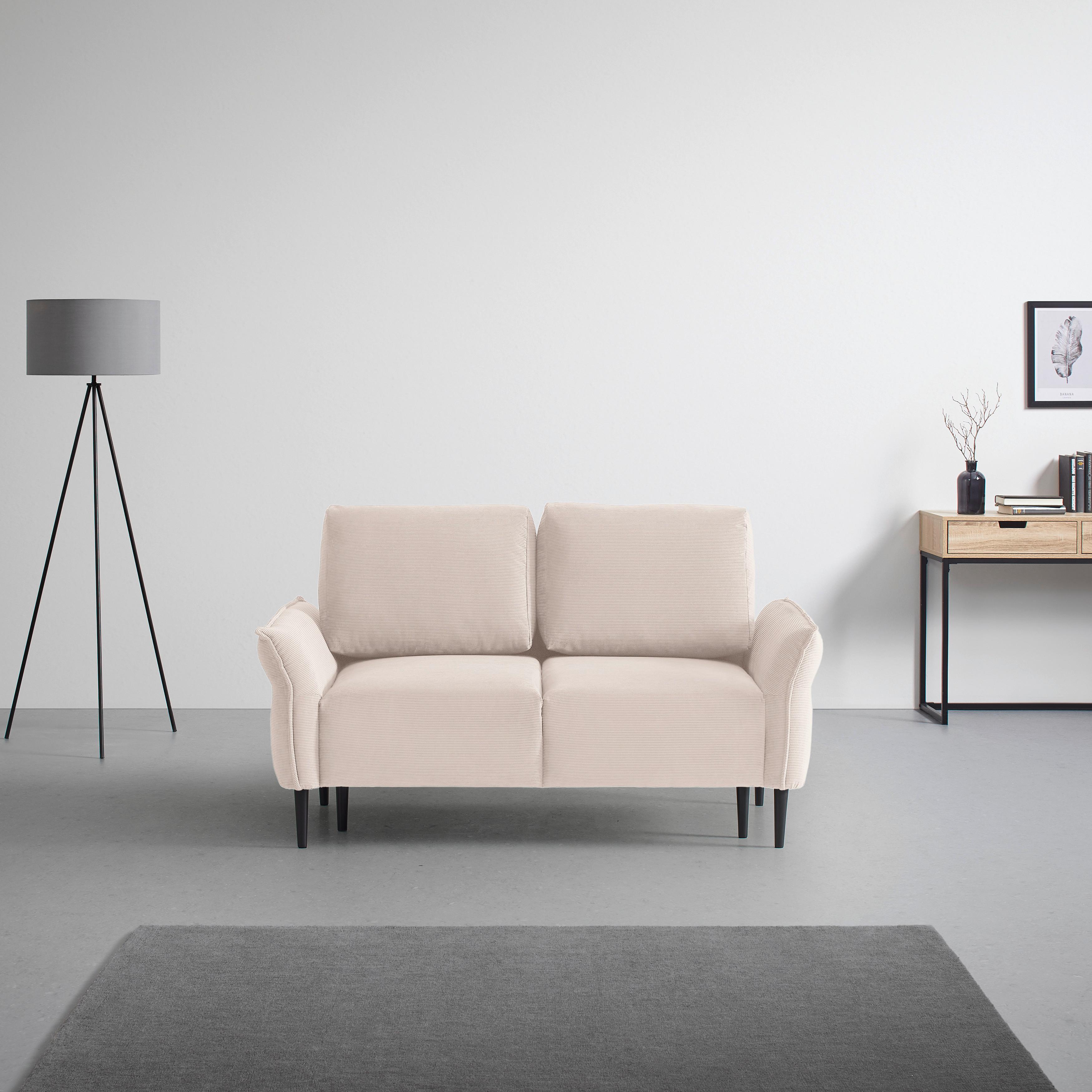 2-Sitzer-Sofa Custom Dunkelgrün - Dunkelgrün/Greige, MODERN, Holz/Textil (150/85/92cm) - Mömax