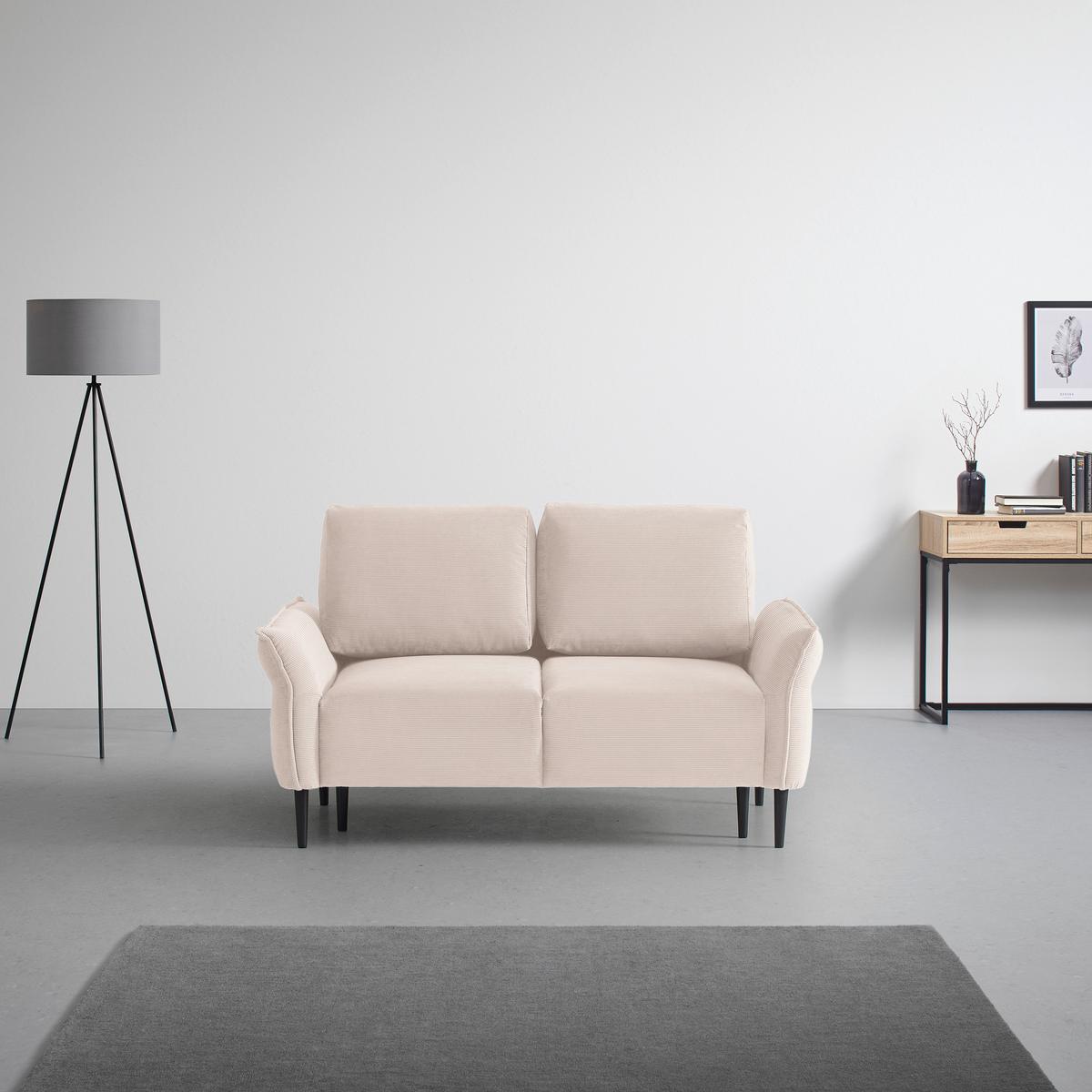 2-Sitzer-Sofa Custom Dunkelgrün - Dunkelgrün/Greige, MODERN, Holz/Textil (150/85/92cm) - Mömax