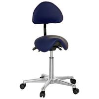 Bürohocker Top Work 20 Blau - Blau/Alufarben, MODERN, Kunststoff/Textil (36/105/40cm) - MID.YOU