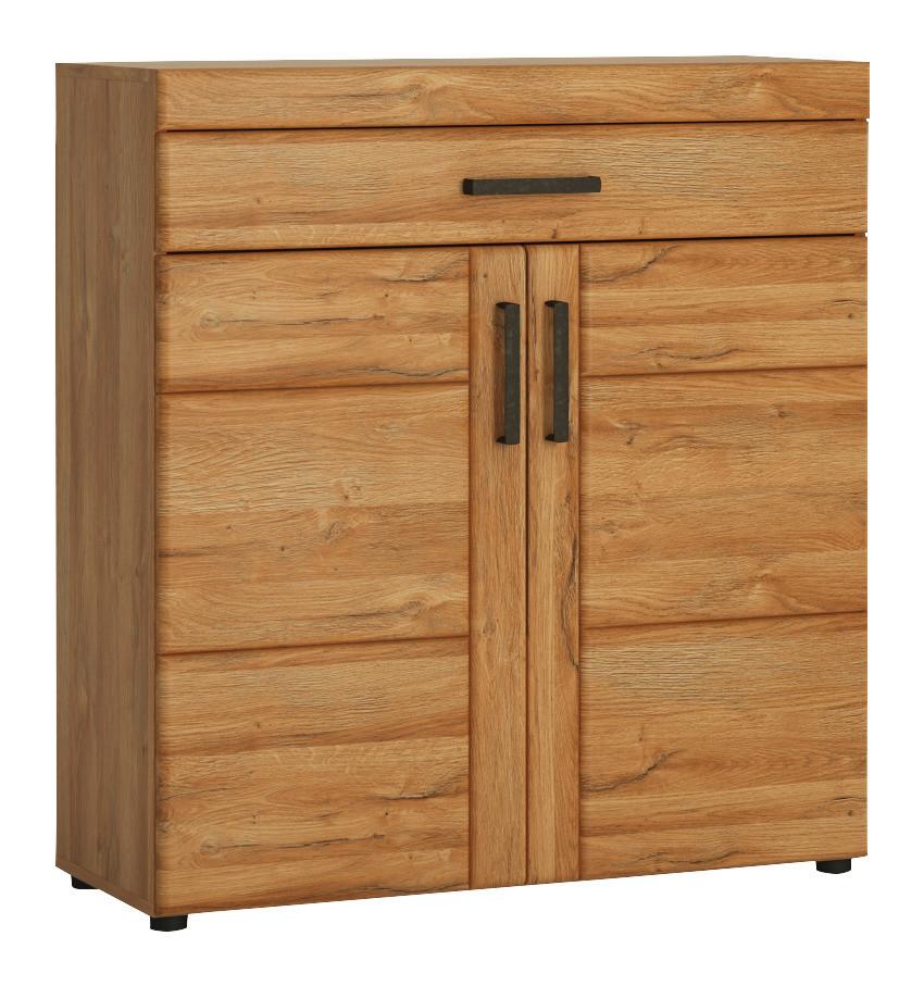Dulap pentru pantofi CORTINA - culoare lemn stejar, Trend, material pe bază de lemn (92,8/100,2/38cm) - Modern Living