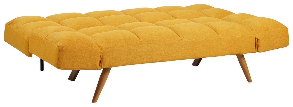 SOFA Z FUNKCJĄ SPANIA ASHTON - kolor naturalny/żółty, Design, metal/tkanina (182/87/82cm) - Livetastic