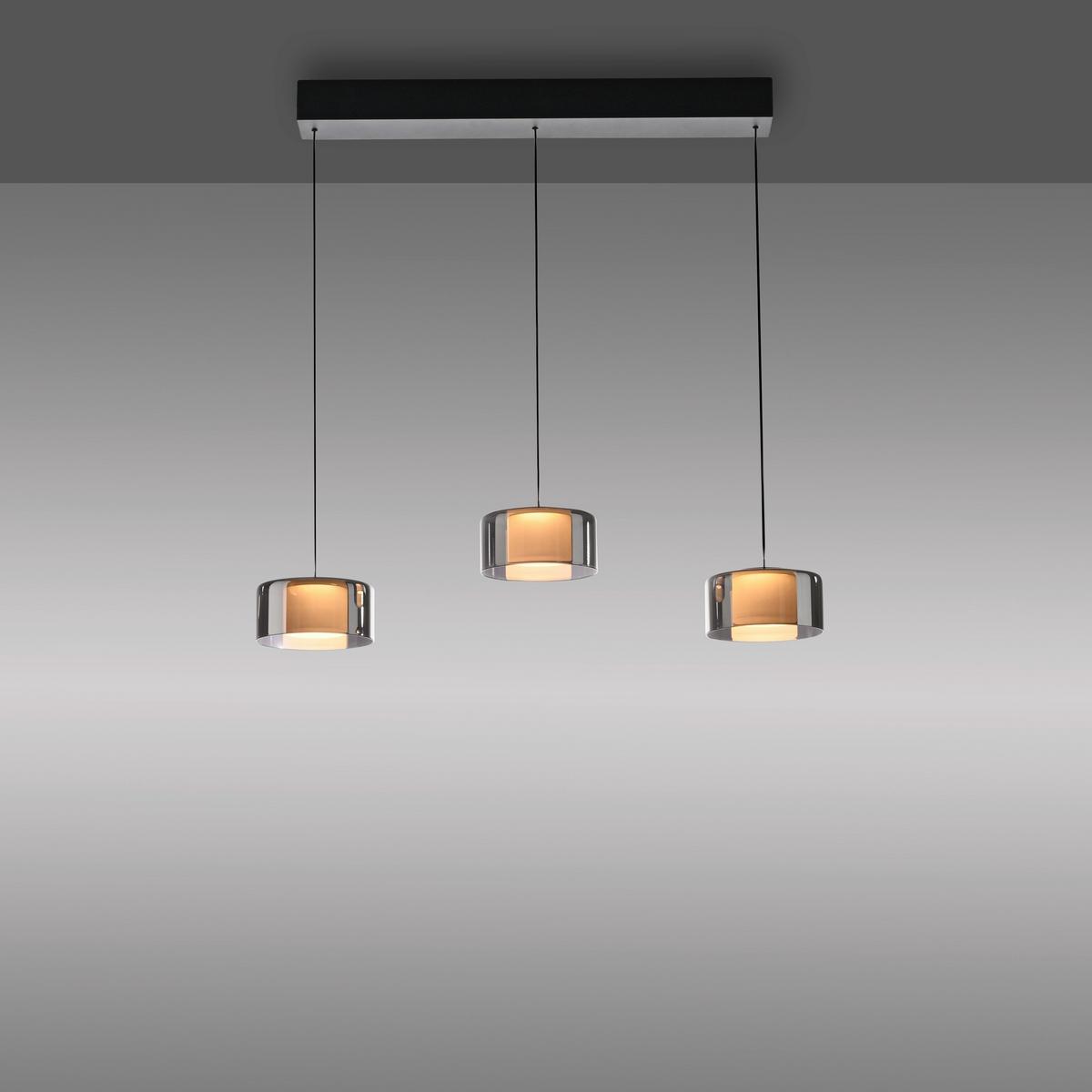 LAMPA WISZĄCA LED 2113-18 RIKA - czarny, Design, tworzywo sztuczne/metal (66/15/220cm) - Paul Neuhaus