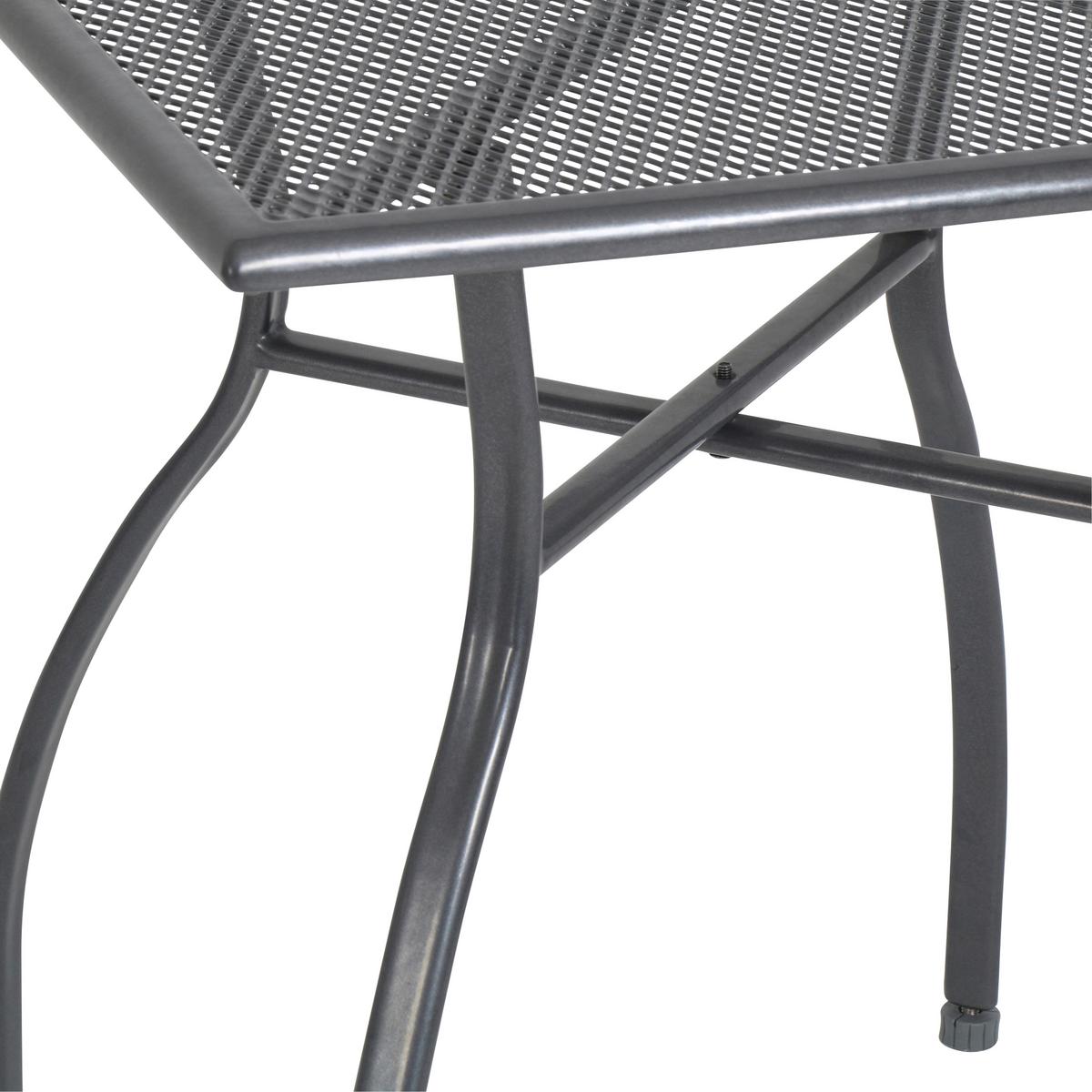 Gartentisch Toulouse Grau wetterbeständig ca. 70x70x74cm - Grau, Basics, Metall (70/70/74cm) - Gardenson