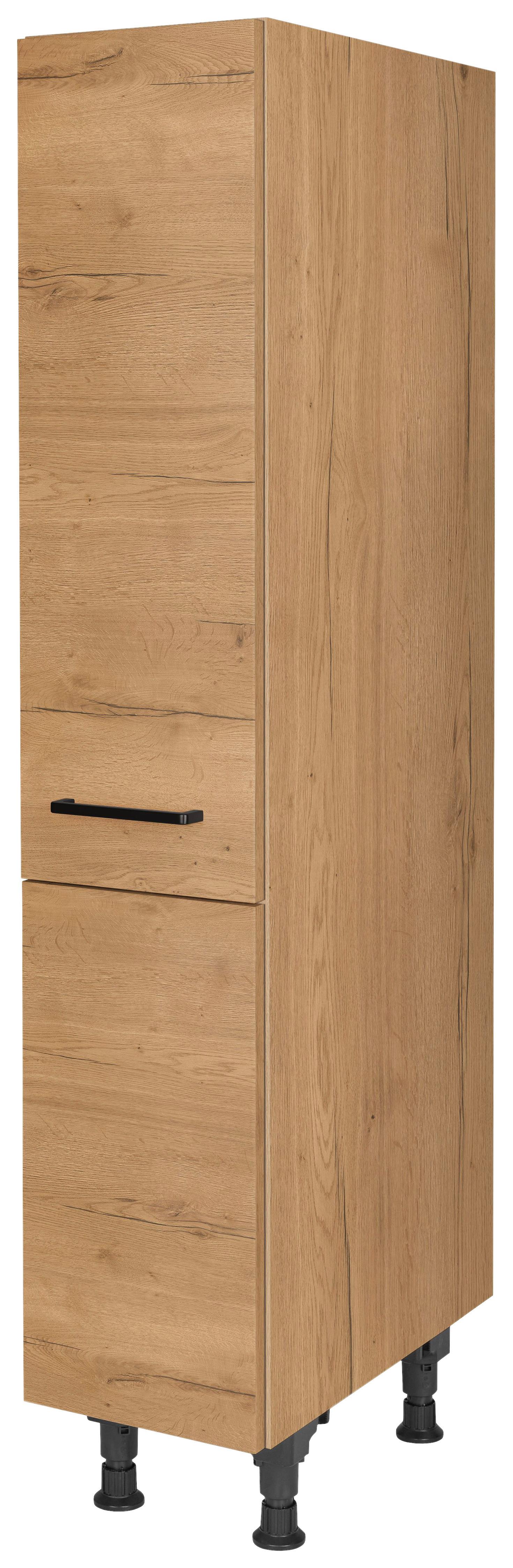 Apothekerschrank Structura Eiche - Eichefarben/Schwarz, MODERN, Holzwerkstoff/Metall (30/168/58cm) - Nobilia