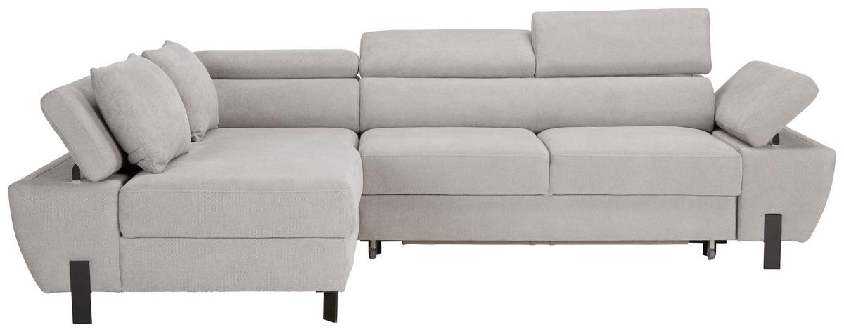 Kutna Garnitura Molina Mini - svijetlo siva/crna, Moderno, drvni materijal/drvo (189/277cm) - Mömax