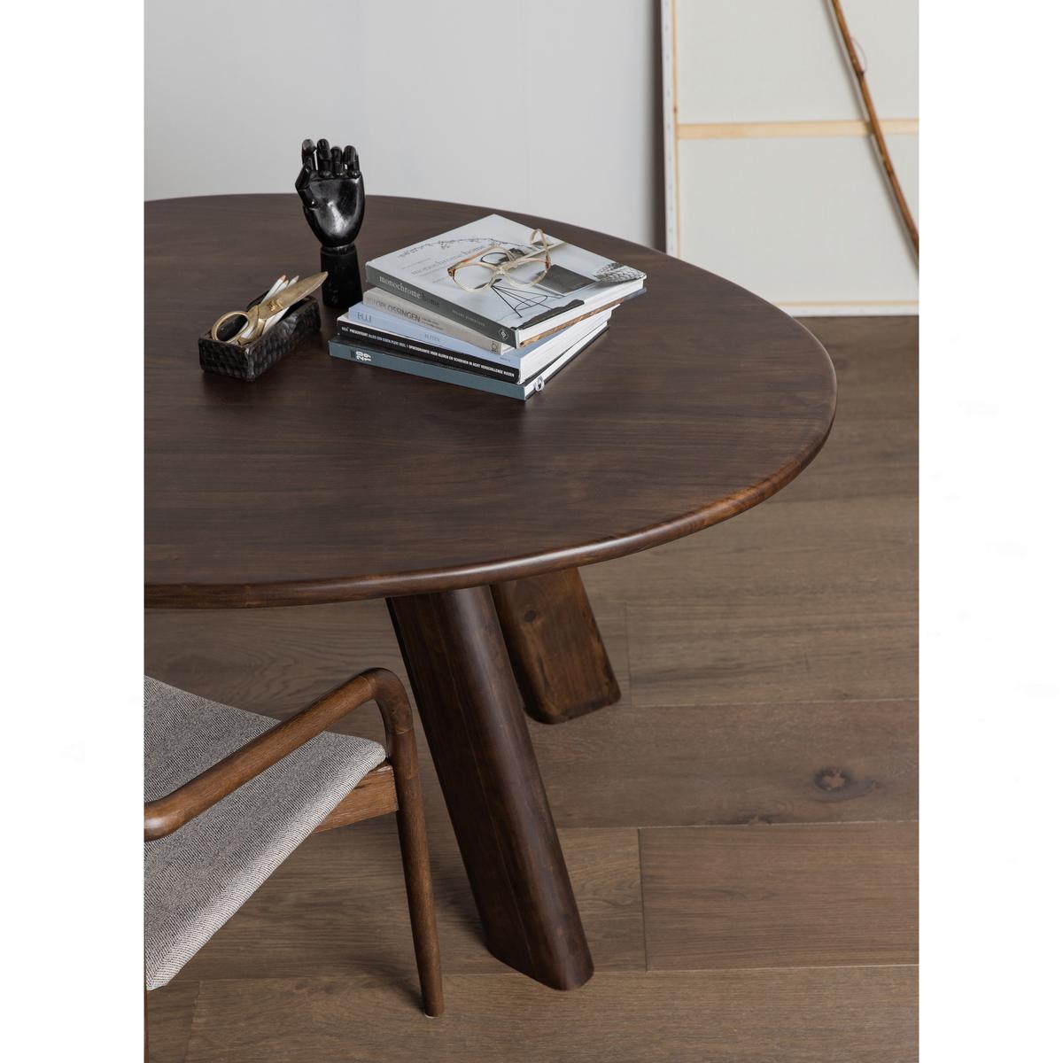 Esstisch Roundly Holz - Walnussfarben, MODERN, Holz (160/110/76cm) - Livetastic