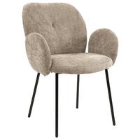 Armlehnstuhl Mara Cappuccino/Schwarz - Schlammfarben/Schwarz, LIFESTYLE, Holz/Textil (60/87/64cm) - Mömax