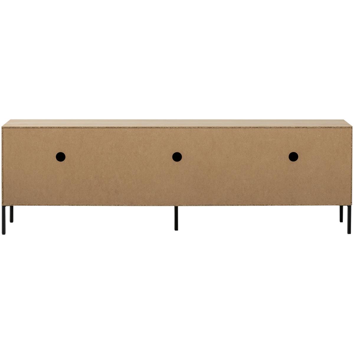 Lowboard Gravure Braun B: 180cm - Schwarz/Braun, Design, Holz/Metall (180/56/46cm) - Livetastic