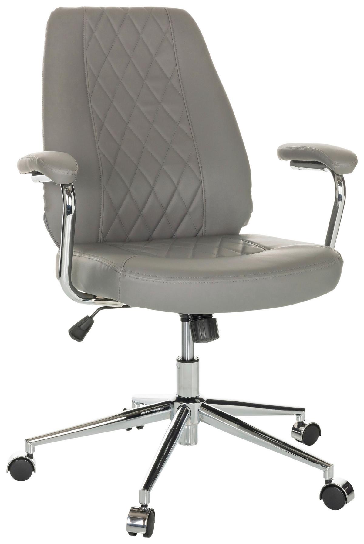 Pisarniški Stol Theo I, Siva - siva, Basics, kovina/umetna masa (68/96-103/68cm) - MID.YOU