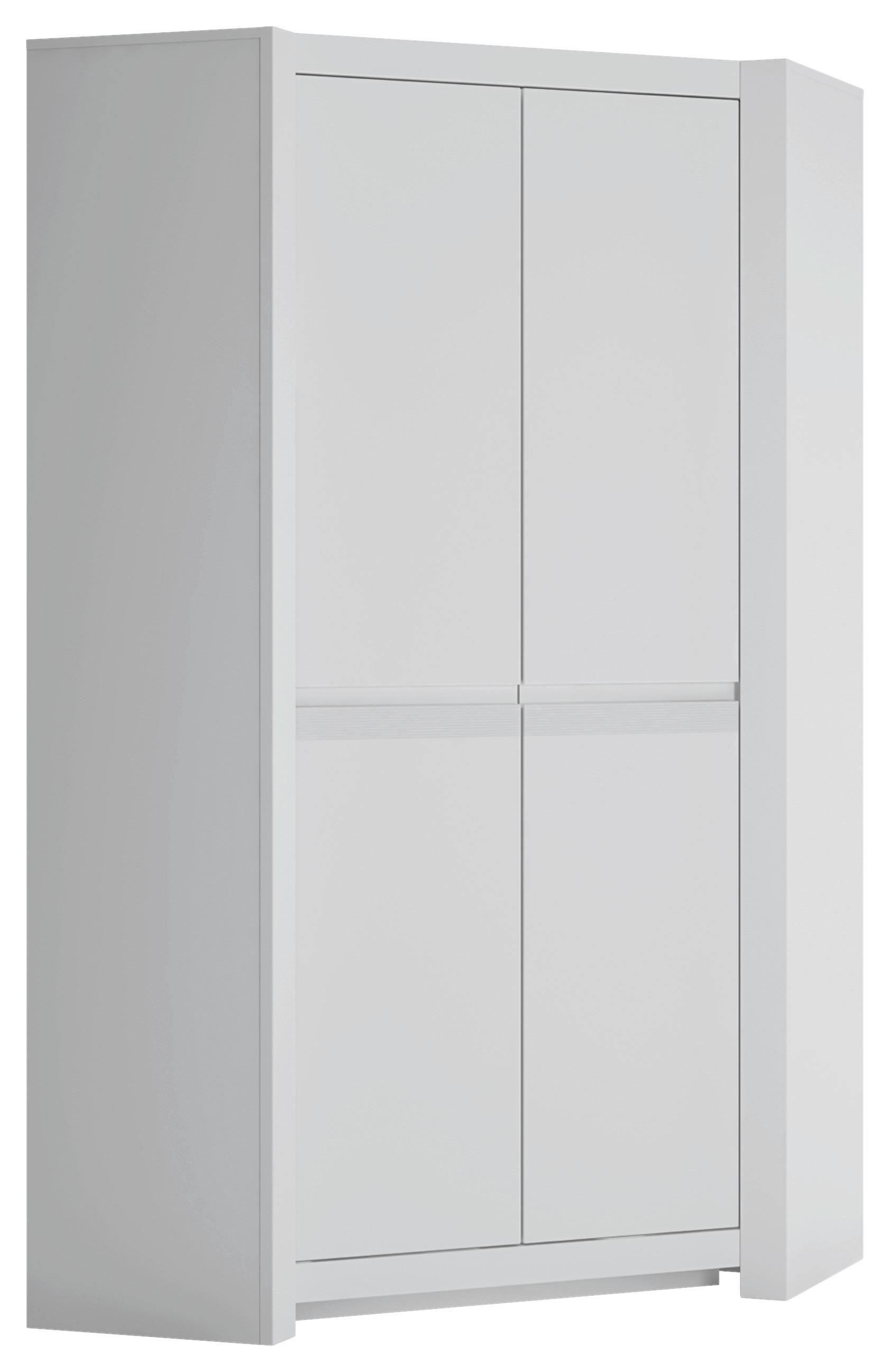 Kutni Ormar Novi - bijela, Moderno, drvni materijal (103,3/198,5/103,3cm) - Premium Living