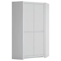 Kutni Ormar Novi - bijela, Moderno, drvni materijal (103,3/198,5/103,3cm) - Premium Living