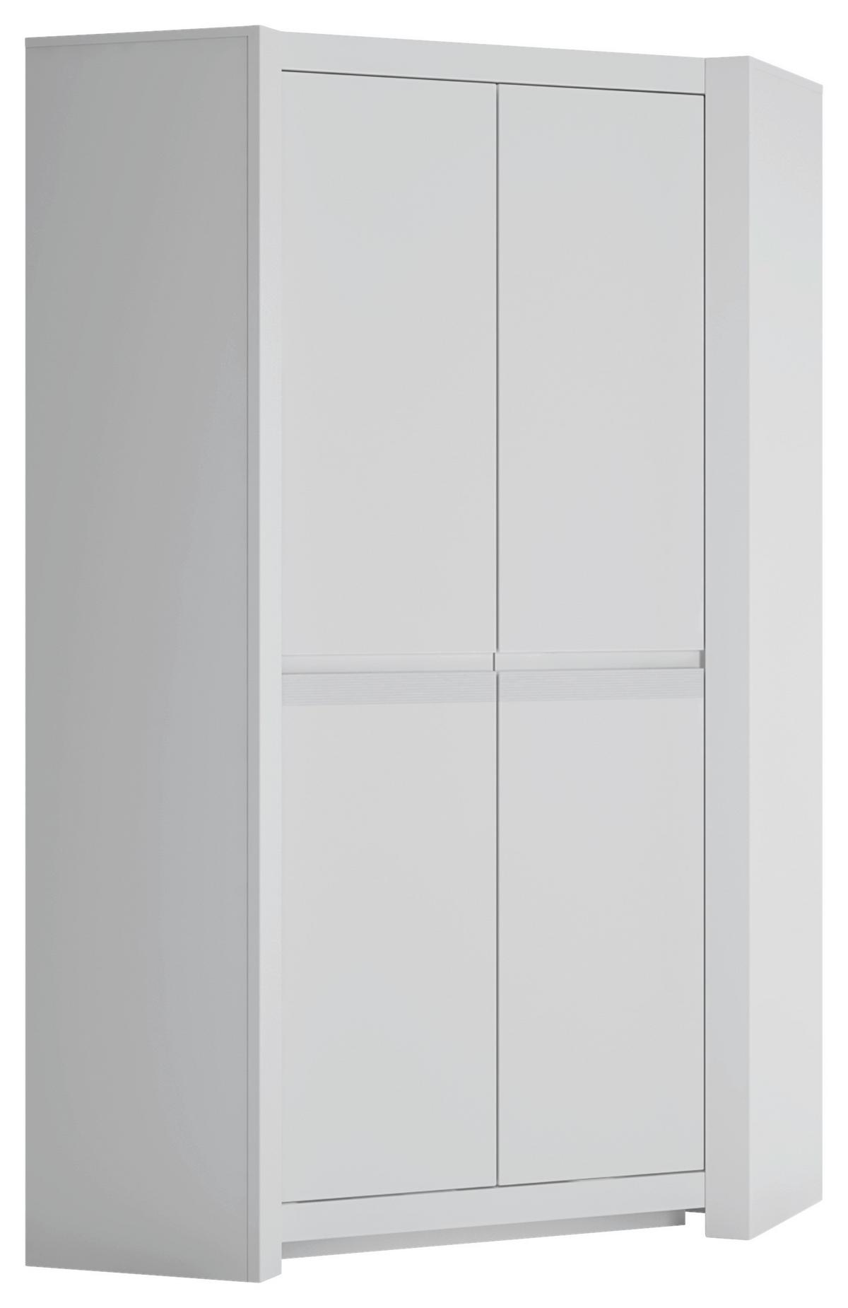 Kutni Ormar Novi - bijela, Moderno, drvni materijal (103,3/198,5/103,3cm) - Premium Living