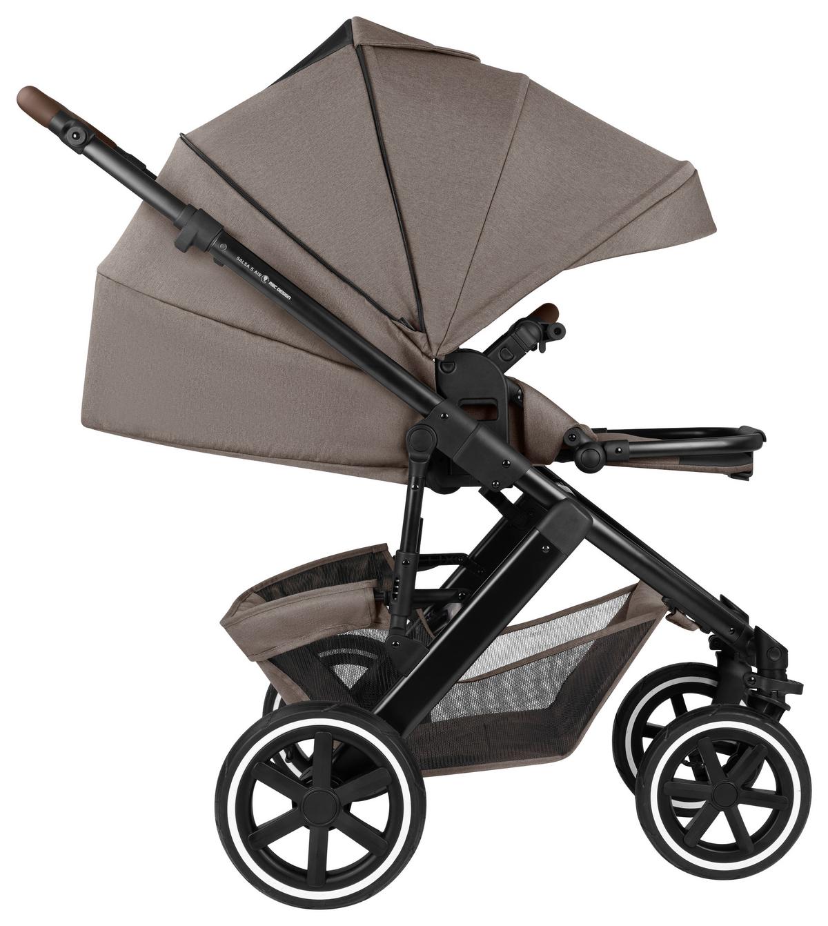 WÓZEK DZIECIĘCY - ZESTAW SALSA 5 AIR MAXI COSI - czarny/biały, Basics, metal/tkanina (95,5/63/118cm) - ABC Design