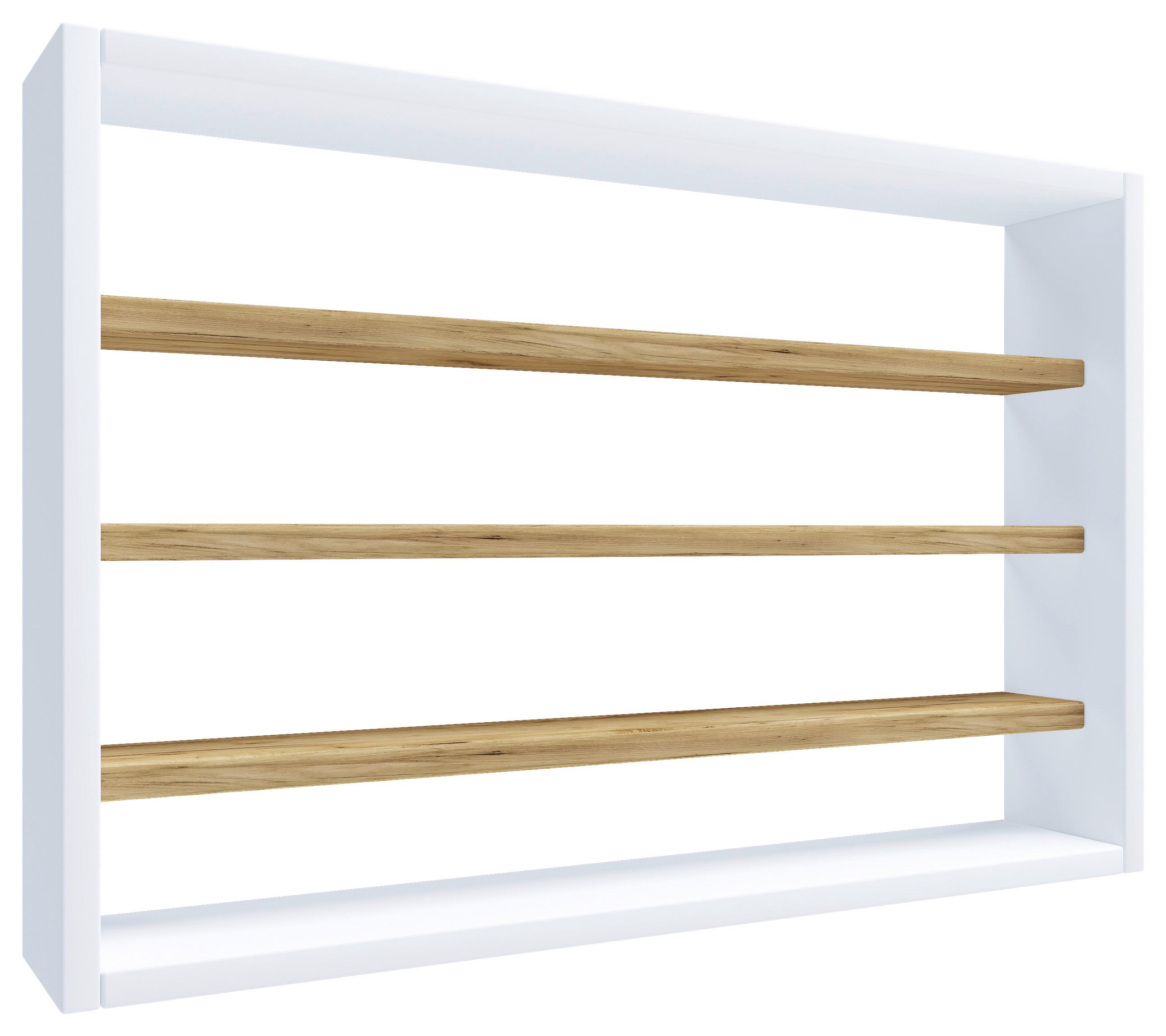 Wandregal Osado M - Honigeiche/Weiss, Design, Holzwerkstoff (60/40/10cm) - MID.YOU