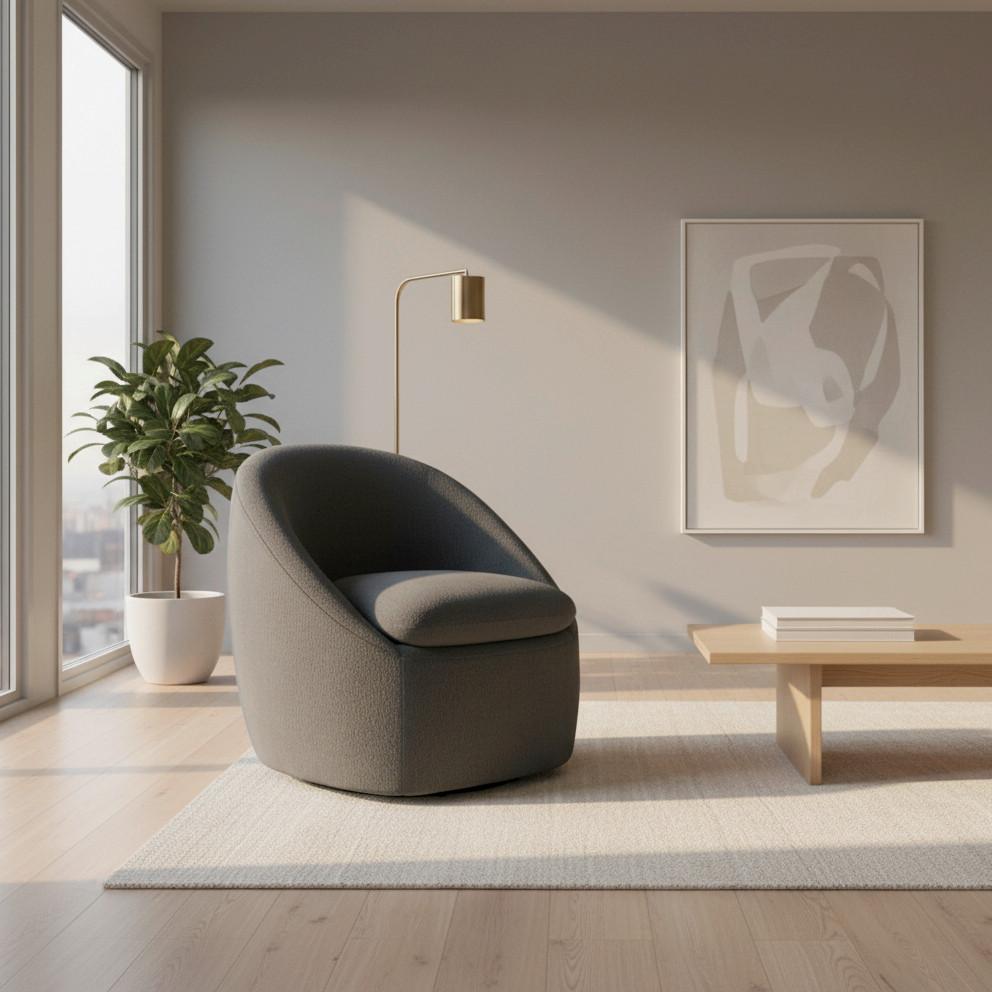 FÅTÖLJ DORA - svart, Modern, metall/trä (77/74/73cm) - Bessagi Home