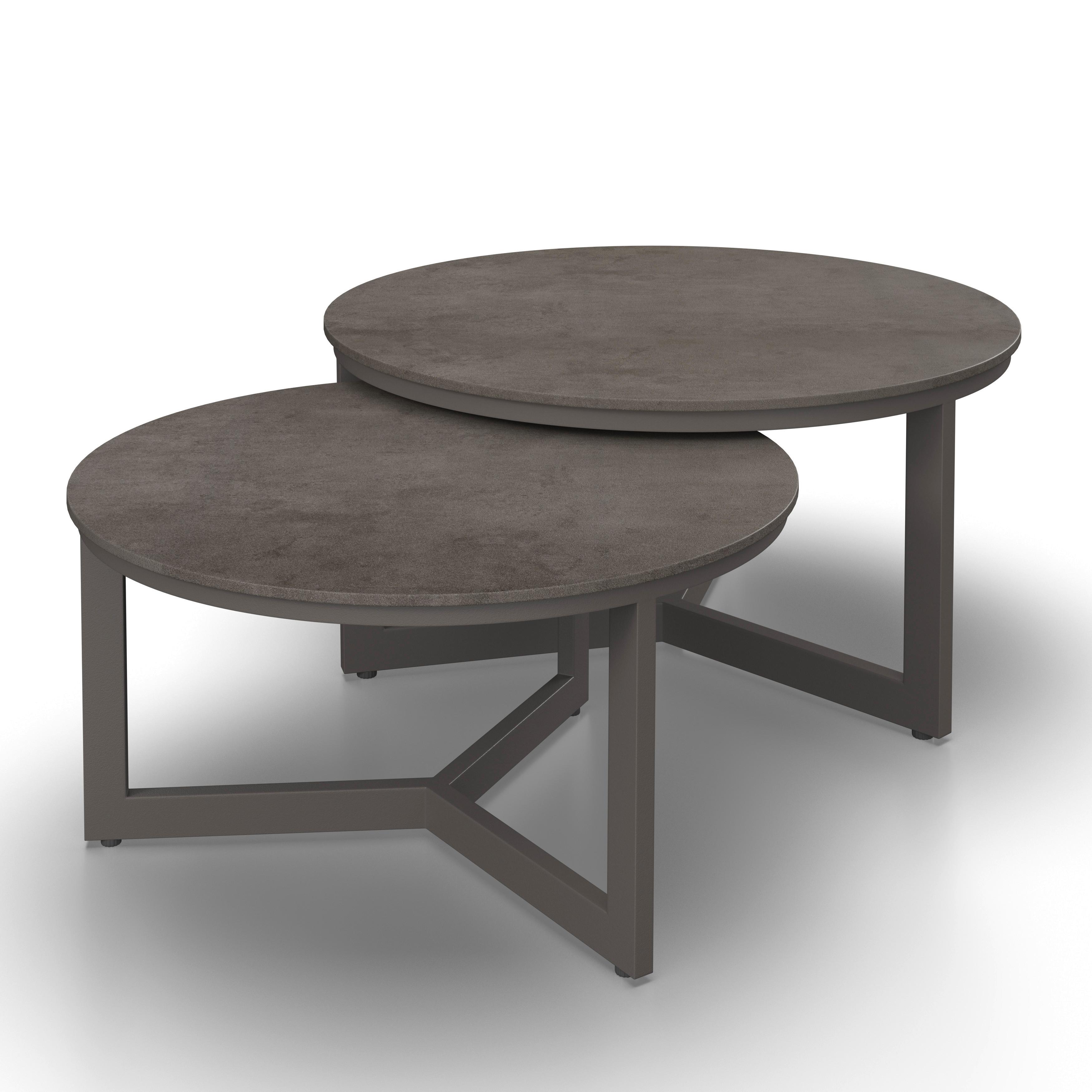 LOUNGEGRUPP MALOU - mörkgrå/antracit, Modern, metall/textil (218/68/76,5cm) - Bessagi Garden
