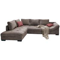 Sedežna Garnitura Alvito, Rjava, Siva, Ležišče - rjavosiva/barve korale, Design, tekstil/les (202/298cm) - Modern Living