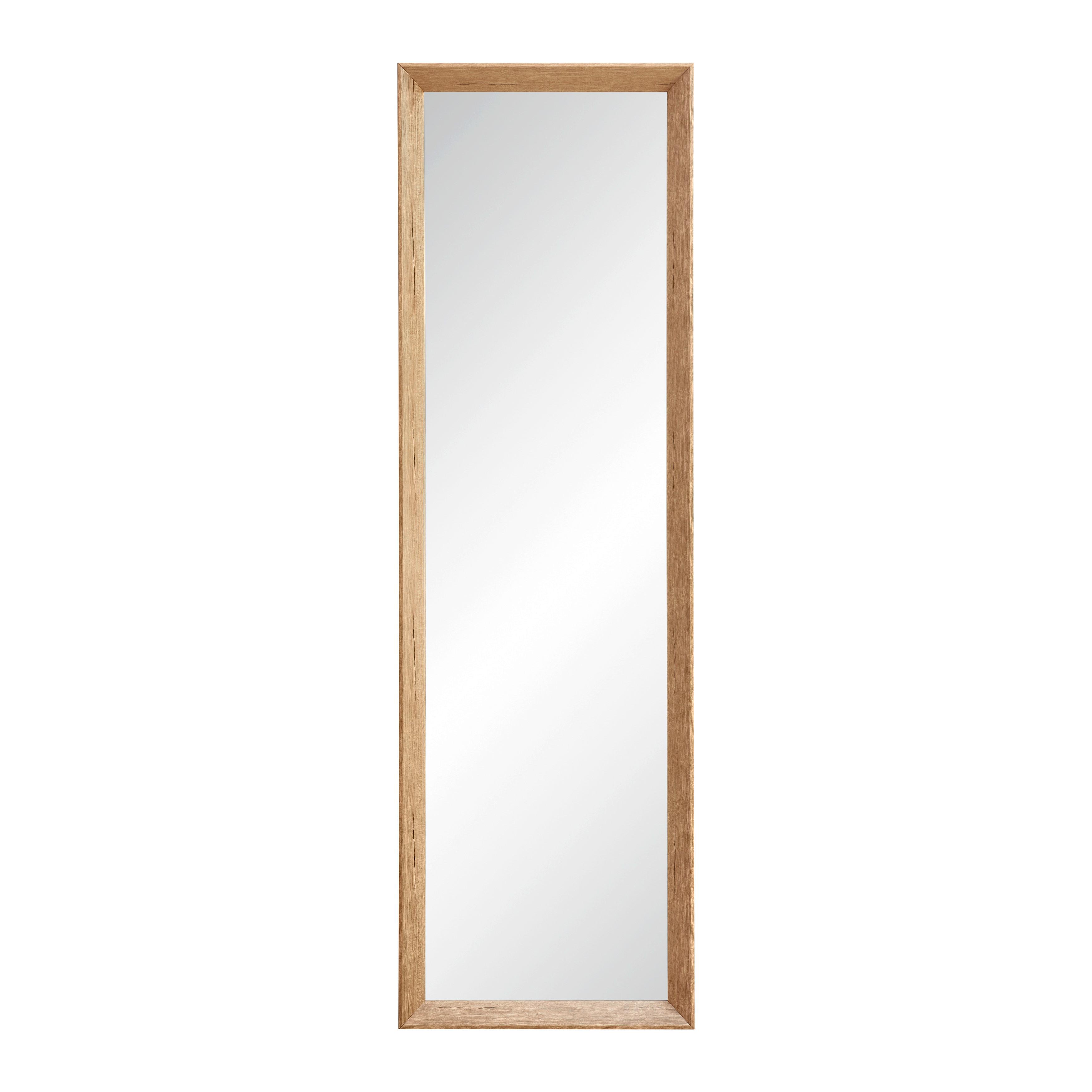 Stensko Ogledalo Molly - barve hrasta, Moderno, umetna masa/steklo (49/159cm) - Mömax